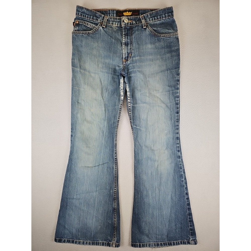 Vintage Todd Oldham Flare Jeans Women's 29x29 Bellbottom Faded Denim Y2K